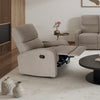 Poltrona Potter recliner manuale in tessuto Mia 103-05 beige