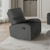 Poltrona Potter recliner manuale in tessuto Mia 103-27 grigio scuro