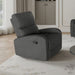 Poltrona Potter recliner manuale in tessuto Mia 103-27 grigio scuro