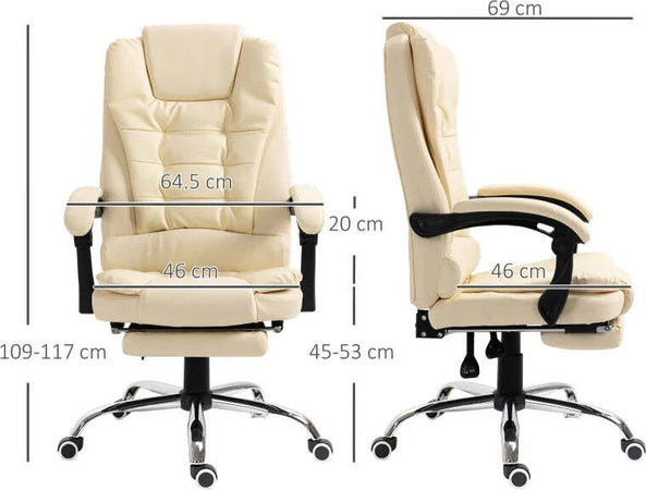 Poltrona-Presidenziale-in-Similpelle-Bianca-con-Schienale-Reclinabile-145°-e-Poggiapiedi,-64.5x69x109-117-cm-PS2921-083V01CWPS2