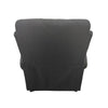 Poltrona recliner manuale Ninetta con portabicchieri in microfibra nero