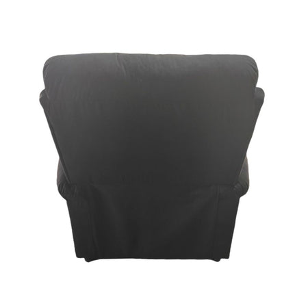 Poltrona recliner manuale Ninetta con portabicchieri in microfibra nero