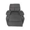 Poltrona recliner manuale Ninetta con portabicchieri in microfibra nero