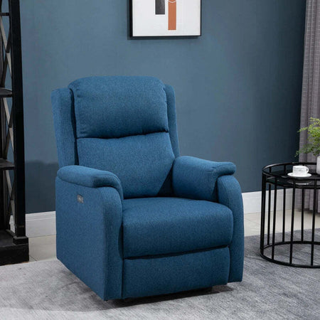 Poltrona-Relax-Elettrica-con-Schienale-Reclinabile-160°,-Poggiapiedi-e-Porta-USB,-Lino-Blu,-77-x-91-x-106cm-CV2833-844CV2