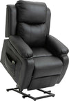 Poltrona-Relax-Elettrica-e-Alzapersona-Reclinabile-fino-160°-con-Telecomando,-in-Similpelle---Nero-WE4713-092V90BKWE4