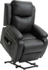 Poltrona-Relax-Elettrica-e-Alzapersona-Reclinabile-fino-160°-con-Telecomando,-in-Similpelle---Nero-WE4713-092V90BKWE4