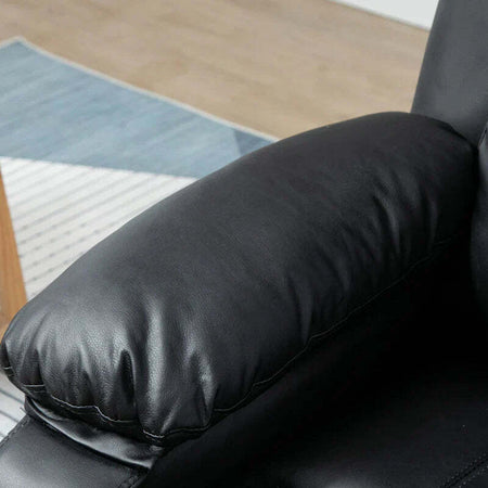 Poltrona-Relax-Elettrica-e-Alzapersona-Reclinabile-fino-160°-con-Telecomando,-in-Similpelle---Nero-WE4713-092V90BKWE4