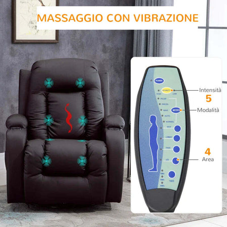 Poltrona-Relax-Massaggiante-e-Riscaldata-con-Telecomando,-85x94x104cm,-Finta-Pelle-Marrone-TR2700-050V92DRTR2