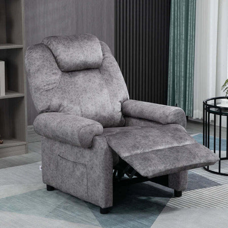 Poltrona-Relax-Reclinabile-Manualmente-in-Tessuto-con-Imbottitura-Extra,-Grigio-OP9839-339GYOP9