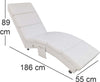 Poltrona-Sedia-a-Sdraio-Ecopelle-con-Tasca-Laterale-e-Imbottitura-Morbida-Bianco