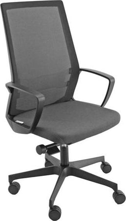 Poltrona semidirezionale I70 - con braccioli - grigio-nero - Unisit Casa e cucina/Arredamento/Studio/Sedie e Sgabelli/Sedie da scrivania Eurocartuccia - Pavullo, Commerciovirtuoso.it