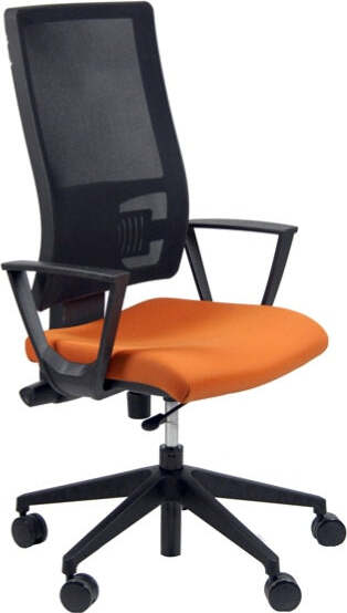 Poltrona semidirezionale Nereide - con ruote e braccioli - arancio - Unisit Casa e cucina/Arredamento/Studio/Sedie e Sgabelli/Sedie da scrivania Eurocartuccia - Pavullo, Commerciovirtuoso.it