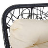 Poltrona a dondolo sospesa Amirantes per giardino e veranda in rattan con cuscino
