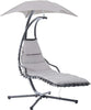 Poltrona-Sospesa-da-Giardino-con-Tettuccio-Orientabile-a-Protezione-UV,-Sedia-a-Dondolo-Sospesa-Imbottito-per-Esterno,-Grigio-190x115x190-cm--84A-042GY