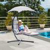 Poltrona-Sospesa-da-Giardino-con-Tettuccio-Orientabile-a-Protezione-UV,-Sedia-a-Dondolo-Sospesa-Imbottito-per-Esterno,-Grigio-190x115x190-cm--84A-042GY