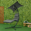 Poltrona-Sospesa-da-Giardino-con-Tettuccio-Orientabile-a-Protezione-UV,-Sedia-a-Dondolo-Sospesa-Imbottito-per-Esterno,-Grigio-Scuro-190x115x190-cm-84A-042CG