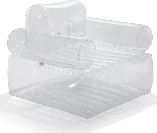 Poltrona Trasparente Pvc Gonfiabile Con Schienale 109x79x107cm Relax Casa 66502 Giochi e giocattoli/Sport e giochi all'aperto/Giochi aquatici e piscine per bambini/Canotti e gonfiabili galleggianti Trade Shop italia - Napoli, Commerciovirtuoso.it