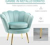 Poltrona-Vintage-di-Design-in-Velluto-Verde,-Poltroncina-da-Camera-con-Schienale-Alto-76x67x74cm-sedia-salotto-soggiorno-ufficio-studio-F839-012A