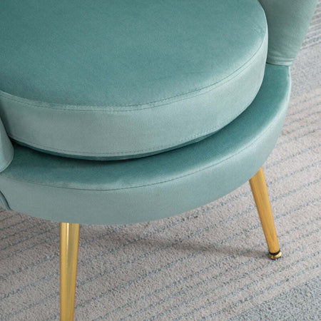 Poltrona-Vintage-di-Design-in-Velluto-Verde,-Poltroncina-da-Camera-con-Schienale-Alto-76x67x74cm-sedia-salotto-soggiorno-ufficio-studio-F839-012A