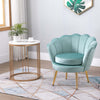 Poltrona-Vintage-di-Design-in-Velluto-Verde,-Poltroncina-da-Camera-con-Schienale-Alto-76x67x74cm-sedia-salotto-soggiorno-ufficio-studio-F839-012A