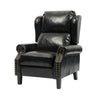 Poltrona Wing recliner 6 punti massaggianti in ecopelle colore nero