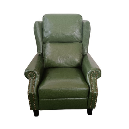 Poltrona Wing recliner 6 punti massaggianti in ecopelle colore verde