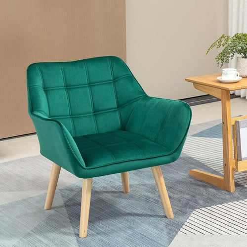 Poltroncina-Stile-Nordico-in-Legno-ed-Effetto-Velluto-Verde-per-Soggiorno-o-Ufficio-,-64x62x72.5-cm-,-sedia-poltrona-salotto-studio-F833-799V00GNA