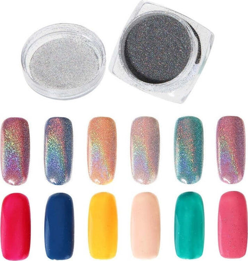 POLVERE PIGMENTI OLOGRAFICO PENNELLO APPLICATORE EFFETTO SPECCHIO UNGHIE 5G Bellezza/Manicure e pedicure/Decorazioni per unghie/Attrezzatura per Nail Art/Glitter Trade Shop italia - Napoli, Commerciovirtuoso.it