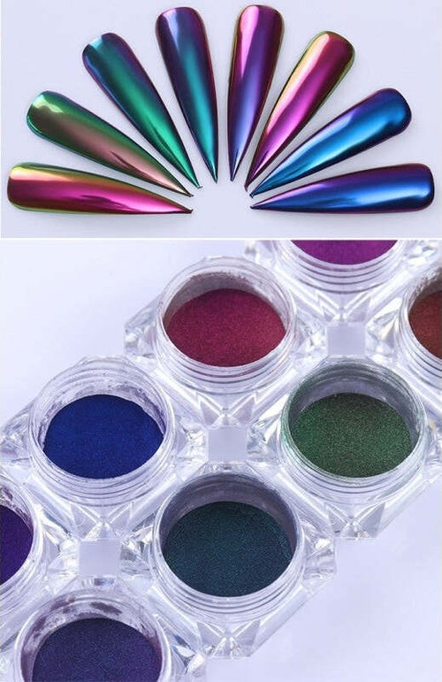 POLVERE PIGMENTI SCAGLIE OLOGRAFICO PENNELLO EFFETTO SPECCHIO CHROME NAIL ART Bellezza/Manicure e pedicure/Decorazioni per unghie/Attrezzatura per Nail Art/Glitter Trade Shop italia - Napoli, Commerciovirtuoso.it