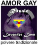 Polvere Polvo Amor Gay Lavender Love Drops Powder Polvere Esoterica Voodoo Tradizionale Santo Domingo / New Orleans