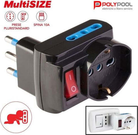 POLY-POOL-Adattatore-elettrico-multi-presa-con-interruttore