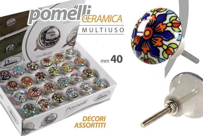Pomello Pomelli Cassetti Cassettiera Multiuso 40mm Deluxe 749308 Decori Assortiti Fai da te/Ferramenta/Minuteria per mobili/Manopole Trade Shop italia - Napoli, Commerciovirtuoso.it