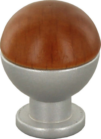 POMOLO-IN-LEGNO/OTTONE-SFERICO-ART.-735-mm-18-noce-scuro