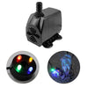 Pompa sommersa 31 W con Led RGB, motorino per cascata e fontana del presepe flusso regolabile