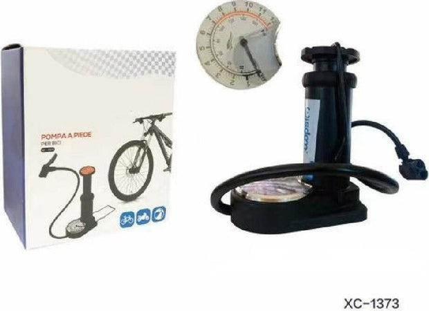 Pompa Gonfiatore per Bicicletta Compressore con Manometro Ruote Auto Pompa Gonfiatore per Bicicletta Compressore con Manometro Ruote Auto