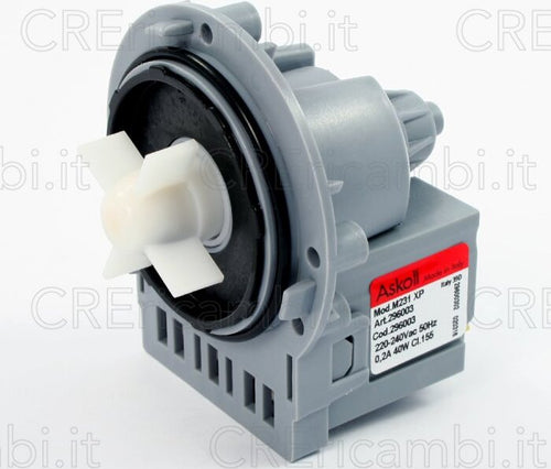 Pompa-Askoll-40W-M231-per-Lavatrice-Candy,-Indesit,-Whirlpool,-Zanussi,-Gorenje