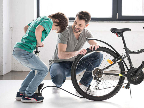 Pompa-Bici-Da-Pavimento-Con-Manometro-Giallo-Gonfiatore-Per-Pneumatici-Biciclette-160-Psi-e-Valvola-Presta-e-Schrader-Carall
