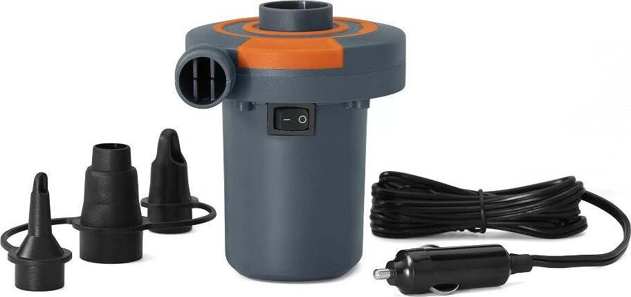 Pompa Di Gonfiaggio Elettrica 3 Adattatori Per Valvole Accendisigari 12v 62144 Sport e tempo libero/Attività ricreative all'aperto/Camping e outdoor/Letti e accessori da campeggio/Pompe/Pompe manuali Trade Shop italia - Napoli, Commerciovirtuoso.it