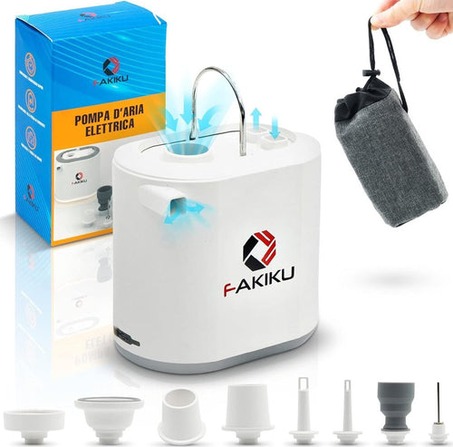 Pompa Elettrica per Gonfiabili Ricaricabile MULTIFUNZIONE Sottovuoto Vestiti Gonfia Sgonfia Palloncini Materasso Gonfiabile Luce Led