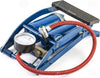 Pompa-Gonfiatore-A-Pedale-Doppio-Cilindro-Per-Pneumatici-Professionale-2-Tubi