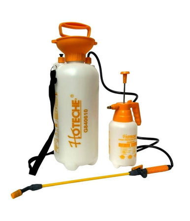 Pompa Irroratrice A Pressione 8 Litri + Spruzzino Vaporizzatore Manuale 1 Litro