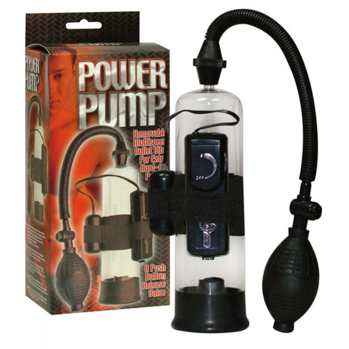 Pompa per pene e masturbatore vibrante Power Pump per ingrandimento sviluppo