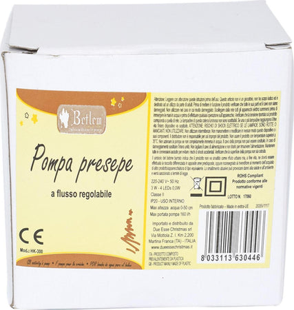 Pompa sommersa 7 W nebulizzatore ad acqua motorino per cascata e fontana effetto nebbia 4 led bianco freddo Casa e cucina/Decorazioni per interni/Addobbi e decorazioni per ricorrenze/Decorazioni natalizie/Presepi/Statuine e fondali per il presepe MagiediNatale.it - Altamura, Commerciovirtuoso.it