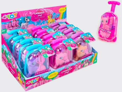 Pony-Con-Trolley-Cofanetto-Colori-E-Modelli-Assortiti-Con-Accessori-Inclusi