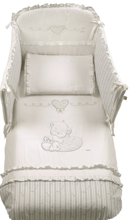 Completo Sfilabile PONY" Italbaby Love 4 Pz. Bianco"