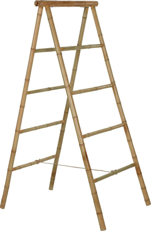 Porta-asciugamani-a-forma-di-scala,-struttura-in-Bambù-resistente