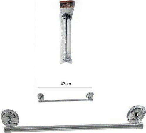 PORTA ASCIUGAMANI ACCIAIO PARETE BAGNO FISSAGGIO CON VITI O COLLA 40CM 52908  Trade Shop italia - Napoli, Commerciovirtuoso.it