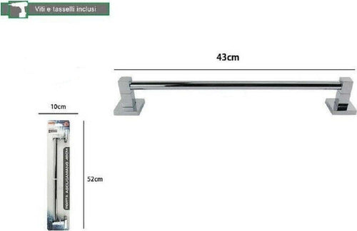 Porta Asciugamani Asciugamano Acciaio Bagno Fissaggio Parete 40 Cm Square 59190 Casa, arredamento e bricolage > Accessori Bagno > Set da Bagno Trade Shop italia - Napoli, Commerciovirtuoso.it