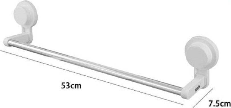 Porta-Asciugamani-Bagno-A-Parete-Con-Ventosa-Appendi-Asciugamano-53x7.5cm-59551
