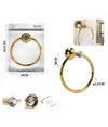 Porta Asciugamani Bagno Parete Anello Oro Dorato Supporto Arredo Bagno Dgo-114